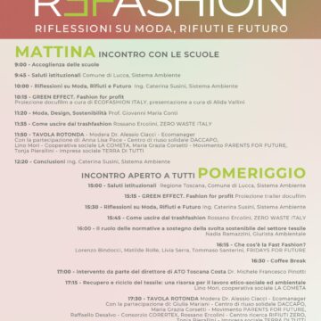 REFASHION – Un incontro a Lucca sugli impatti della Moda