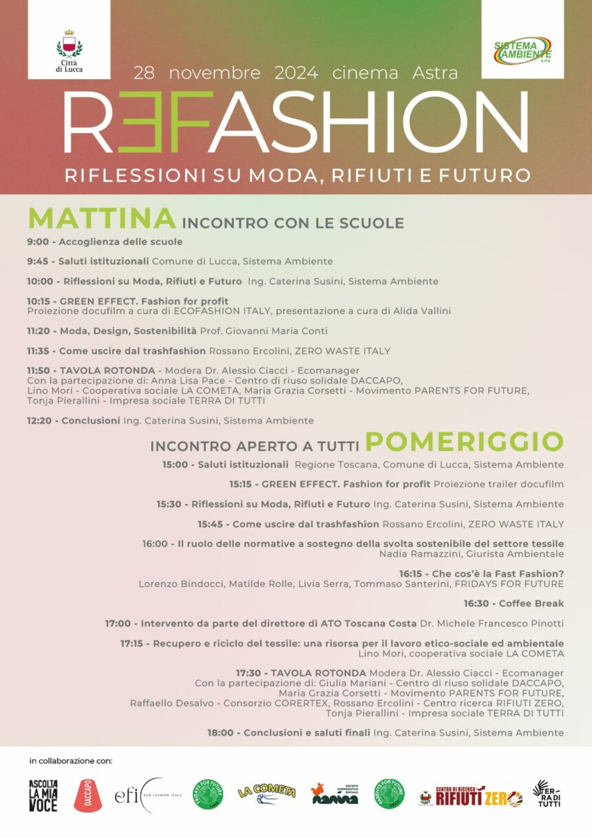 REFASHION – Un incontro a Lucca sugli impatti della Moda